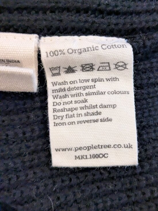 People Tree Black mockneck sweater 100% cotton - Picture 4 of 4